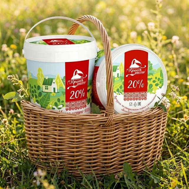 Новинка на складе: Сметанный продукт «Крынка Землянская» 20%