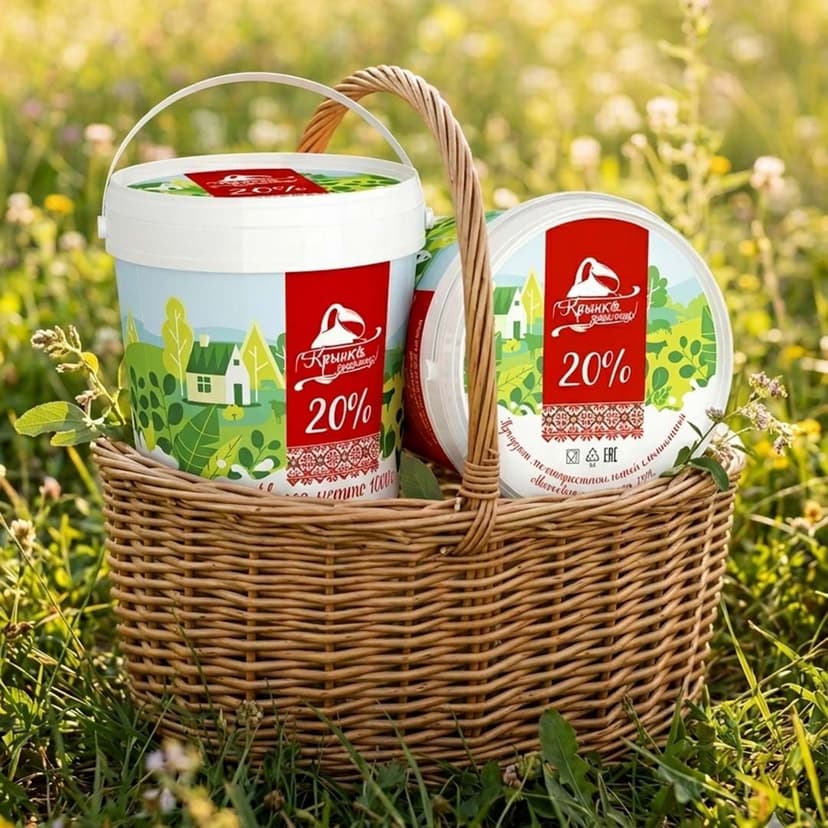 Новинка на складе: Сметанный продукт «Крынка Землянская» 20%
